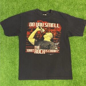 Vintage WWF Do You Smell What The Rock Is Cooking T-Shirt